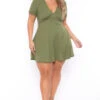 Plus Size Ellie Flare Dress - Olive 1 Plus Size Ellie Flare Dress - Olive -Kitchensuppliesdeal curvy sense dresses plus size ellie flare dress olive 29448700035169