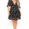 Plus Size Emma Floral Back Tie Dress- Black -Kitchensuppliesdeal curvy sense dresses plus size emma floral back tie dress black 30025688449121