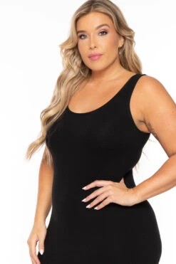 Plus Size Essential Tank Bodycon Dress- Black 6 Plus Size Essential Tank Bodycon Dress- Black -Kitchensuppliesdeal curvy sense dresses plus size essential tank bodycon dress black 30158387970145