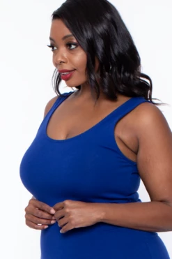 Plus Size Essential Tank Bodycon Dress- Royal Blue 4 Plus Size Essential Tank Bodycon Dress- Royal Blue -Kitchensuppliesdeal curvy sense dresses plus size essential tank bodycon dress royal blue 29703177732193