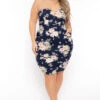 Plus Size Floral Print Bodycon Dress - Navy 1 Plus Size Floral Print Bodycon Dress - Navy -Kitchensuppliesdeal curvy sense dresses plus size floral print bodycon dress navy 31726904180833