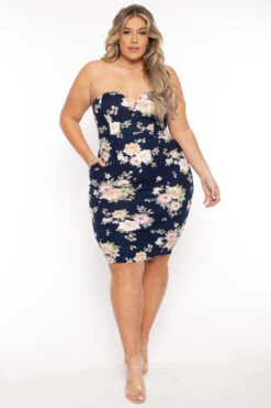 Plus Size Floral Print Bodycon Dress - Navy 7 Plus Size Floral Print Bodycon Dress - Navy -Kitchensuppliesdeal curvy sense dresses plus size floral print bodycon dress navy 31726904672353