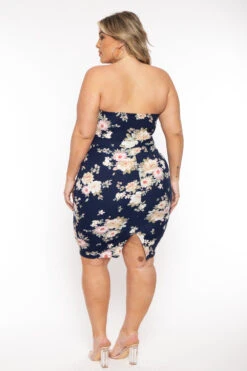 Plus Size Floral Print Bodycon Dress - Navy 5 Plus Size Floral Print Bodycon Dress - Navy -Kitchensuppliesdeal curvy sense dresses plus size floral print bodycon dress navy 31726904705121