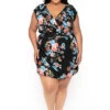 Plus Size Floral Tina Dress - Floral Black -Kitchensuppliesdeal curvy sense dresses plus size floral tina dress floral black 30025520971873