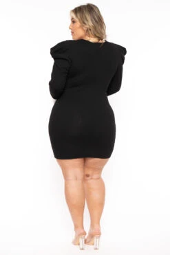 Plus Size Georgina Puff Sleeve Dress - Black 6 Plus Size Georgina Puff Sleeve Dress - Black -Kitchensuppliesdeal curvy sense dresses plus size georgina puff sleeve dress black 31792240263265