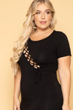Plus Size Haley Bodycon Dress - Black -Kitchensuppliesdeal curvy sense dresses plus size haley bodycon dress black 29702676283489