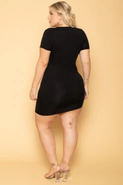 Plus Size Haley Bodycon Dress - Black -Kitchensuppliesdeal curvy sense dresses plus size haley bodycon dress black 29709011288161