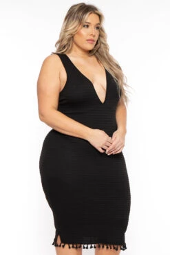 Plus Size Jane Ribbed Midi Dress - Black 3 Plus Size Jane Ribbed Midi Dress - Black -Kitchensuppliesdeal curvy sense dresses plus size jane ribbed midi dress black 31791539322977