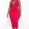 Plus Size Jane Ribbed Midi Dress - Red 1 Plus Size Jane Ribbed Midi Dress - Red -Kitchensuppliesdeal curvy sense dresses plus size jane ribbed midi dress red 31903632162913