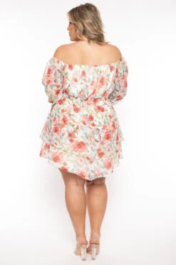 Plus Size Jolene Chiffon Floral Dress - Ivory 5 Plus Size Jolene Chiffon Floral Dress - Ivory -Kitchensuppliesdeal curvy sense dresses plus size jolene chiffon floral dress ivory 31754599694433