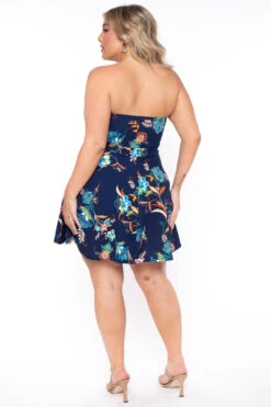 Plus Size Kaila Floral Dress- Blue 7 Plus Size Kaila Floral Dress- Blue -Kitchensuppliesdeal curvy sense dresses plus size kaila floral dress blue 29439791235169