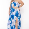 Plus Size Kalena Twist Front Maxi Dress - Blue 2 Plus Size Kalena Twist Front Maxi Dress - Blue -Kitchensuppliesdeal curvy sense dresses plus size kalena twist front maxi dress blue 32067802497121