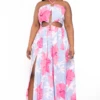 Plus Size Kalena Twist Front Maxi Dress - Pink 1 Plus Size Kalena Twist Front Maxi Dress - Pink -Kitchensuppliesdeal curvy sense dresses plus size kalena twist front maxi dress pink 32074747215969