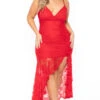 Plus Size Karisma Ruffle Lace Dress - Red 1 Plus Size Karisma Ruffle Lace Dress - Red -Kitchensuppliesdeal curvy sense dresses plus size karisma ruffle lace dress red 31534942158945