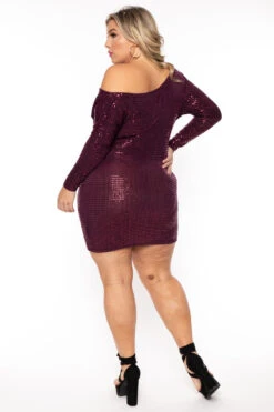 Plus Size Kasandra Sequins Dress - Burgundy 7 Plus Size Kasandra Sequins Dress - Burgundy -Kitchensuppliesdeal curvy sense dresses plus size kasandra sequins dress burgundy 30513220812897