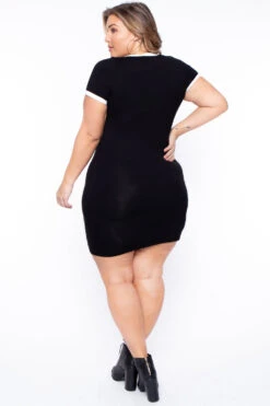 Plus Size Kate Tee Dress - Black 4 Plus Size Kate Tee Dress - Black -Kitchensuppliesdeal curvy sense dresses plus size kate tee dress black 29592668176481