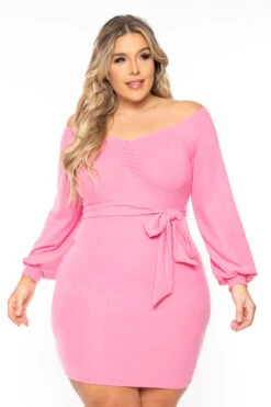 Plus Size Kiera Sweetheart Sweater Dress- Pink 7 Plus Size Kiera Sweetheart Sweater Dress- Pink -Kitchensuppliesdeal curvy sense dresses plus size kiera sweetheart sweater dress pink 31049088041057