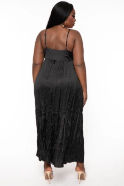 Plus Size Krystle Crinkle Satin Maxi Dress - Black 6 Plus Size Krystle Crinkle Satin Maxi Dress - Black -Kitchensuppliesdeal curvy sense dresses plus size krystle crinkle satin maxi dress black 32288874692705