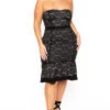 Plus Size Laurie Embroidered Lace Dress - Black -Kitchensuppliesdeal curvy sense dresses plus size laurie embroidered lace dress black 30103435116641