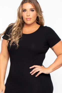 Plus Size Little Black Bodycon Dress - Black -Kitchensuppliesdeal curvy sense dresses plus size little black bodycon dress black 29445893193825