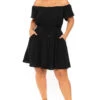Plus Size Luciana Front Button Dress - Black 2 Plus Size Luciana Front Button Dress - Black -Kitchensuppliesdeal curvy sense dresses plus size luciana front button dress black 30190577352801