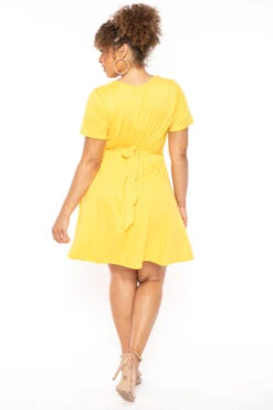 Plus Size Lucy Flare Dress - Yellow 5 Plus Size Lucy Flare Dress - Yellow -Kitchensuppliesdeal curvy sense dresses plus size lucy flare dress yellow 30453313110113