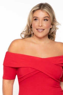 Plus Size Lydia Off The Shoulder Short Sleeve Dress- Red 5 Plus Size Lydia Off The Shoulder Short Sleeve Dress- Red -Kitchensuppliesdeal curvy sense dresses plus size lydia off the shoulder short sleeve dress red 30026239475809