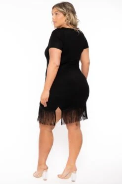 Plus Size Mamacita Fringe Dress - Black 4 Plus Size Mamacita Fringe Dress - Black -Kitchensuppliesdeal curvy sense dresses plus size mamacita fringe dress black 31577459949665
