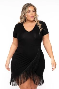 Plus Size Mamacita Fringe Dress - Black 5 Plus Size Mamacita Fringe Dress - Black -Kitchensuppliesdeal curvy sense dresses plus size mamacita fringe dress black 31578772111457