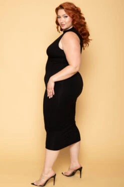 Plus Size Millie Keyhole Dress - Black 6 Plus Size Millie Keyhole Dress - Black -Kitchensuppliesdeal curvy sense dresses plus size millie keyhole dress black 29888193822817