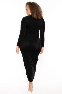 Plus Size Moon Kissed Slinky Bodycon Dress - Black -Kitchensuppliesdeal curvy sense dresses plus size moon kissed slinky bodycon dress black 31626785521761