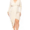 Plus Size Moon Kissed Slinky Bodycon Dress - Cream -Kitchensuppliesdeal curvy sense dresses plus size moon kissed slinky bodycon dress cream 31181034881121