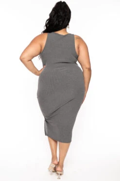 Plus Size Must Have Bodycon Dress - Charcoal 5 Plus Size Must Have Bodycon Dress - Charcoal -Kitchensuppliesdeal curvy sense dresses plus size must have bodycon dress charcoal 30066252644449