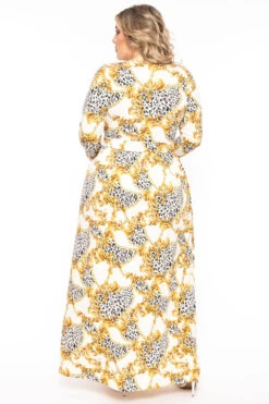 Plus Size Naomi Baroque Print M-Slit Dress- Ivory 5 Plus Size Naomi Baroque Print M-Slit Dress- Ivory -Kitchensuppliesdeal curvy sense dresses plus size naomi baroque print m slit dress ivory 31317053407329