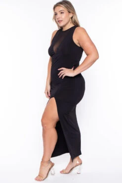 Plus Size Nicki Mesh Maxi Dress - Black 4 Plus Size Nicki Mesh Maxi Dress - Black -Kitchensuppliesdeal curvy sense dresses plus size nicki mesh maxi dress black 29447978909793