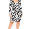 Plus Size Niela Abstract Midi Dress - Black -Kitchensuppliesdeal curvy sense dresses plus size niela abstract midi dress black 30324315291745