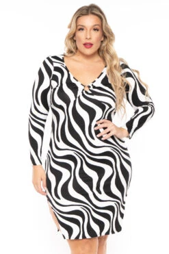 Plus Size Niela Abstract Midi Dress - Black 4 Plus Size Niela Abstract Midi Dress - Black -Kitchensuppliesdeal curvy sense dresses plus size niela abstract midi dress black 30324315455585