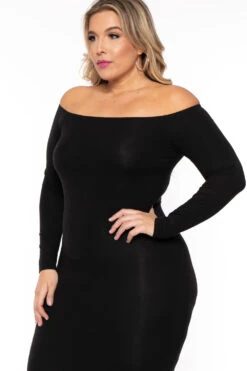 Plus Size Off The Shoulder Maxi Dress - Black 6 Plus Size Off The Shoulder Maxi Dress - Black -Kitchensuppliesdeal curvy sense dresses plus size off the shoulder maxi dress black 30598772195425