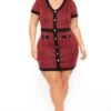 Plus Size Penelope Plaid Dress- Red 2 Plus Size Penelope Plaid Dress- Red -Kitchensuppliesdeal curvy sense dresses plus size penelope plaid dress red 31638874652769