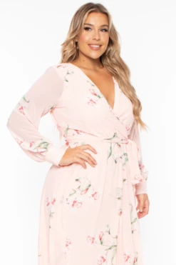Plus Size Priscilla Floral Maxi Dress - Pink 3 Plus Size Priscilla Floral Maxi Dress - Pink -Kitchensuppliesdeal curvy sense dresses plus size priscilla floral maxi dress pink 29260774375521