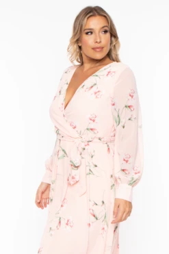 Plus Size Priscilla Floral Maxi Dress - Pink 6 Plus Size Priscilla Floral Maxi Dress - Pink -Kitchensuppliesdeal curvy sense dresses plus size priscilla floral maxi dress pink 29260801704033
