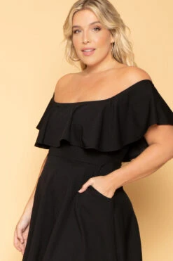 Plus Size Rosabel Dress- Black 4 Plus Size Rosabel Dress- Black -Kitchensuppliesdeal curvy sense dresses plus size rosabel dress black 29708986876001