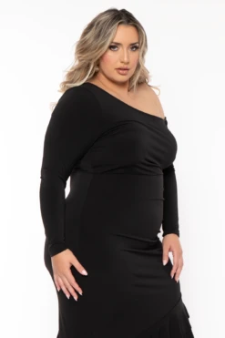 Plus Size Rosena Cascade Ruffle Dress - Black 6 Plus Size Rosena Cascade Ruffle Dress - Black -Kitchensuppliesdeal curvy sense dresses plus size rosena cascade ruffle dress black 32126825791585