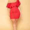 Plus Size Saia Bodycon Dress - Red -Kitchensuppliesdeal curvy sense dresses plus size saia bodycon dress red 29593187057761