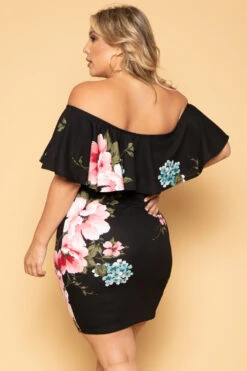 Plus Size Saia Floral Bodycon Dress - Black 7 Plus Size Saia Floral Bodycon Dress - Black -Kitchensuppliesdeal curvy sense dresses plus size saia floral bodycon dress black 29593046188129