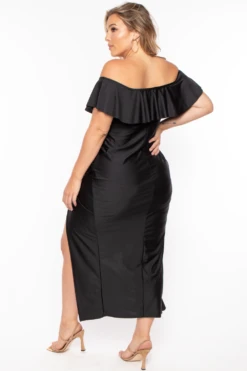 Plus Size Samba Frill Bodycon Dress - Black 6 Plus Size Samba Frill Bodycon Dress - Black -Kitchensuppliesdeal curvy sense dresses plus size samba frill bodycon dress black 29259461230689