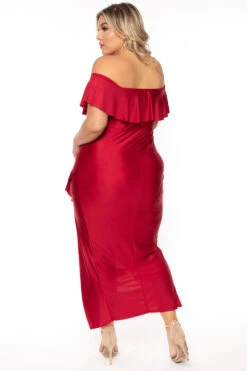 Plus Size Samba Frill Bodycon Dress - Ruby -Kitchensuppliesdeal curvy sense dresses plus size samba frill bodycon dress ruby 30548337066081