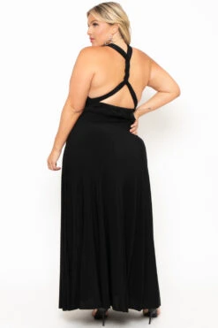 Plus Size Sashay Infinity Convertible Dress- Black -Kitchensuppliesdeal curvy sense dresses plus size sashay infinity convertible dress black 29590984654945