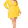 Plus Size Sayra Woven Dress - Yellow 1 Plus Size Sayra Woven Dress - Yellow -Kitchensuppliesdeal curvy sense dresses plus size sayra woven dress yellow 31638857416801