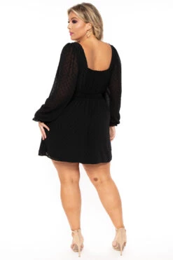 Plus Size Serena Chiffon Dress - Black 4 Plus Size Serena Chiffon Dress - Black -Kitchensuppliesdeal curvy sense dresses plus size serena chiffon dress black 30240824688737